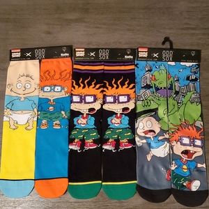 RUGRATS Tommy, Chucky 3 different pairs ODD SOX